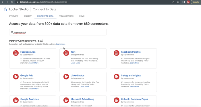 Supermetrics connector