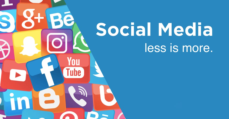 Social media, less is more